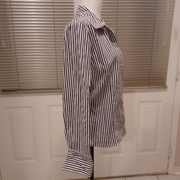 $4 Add-on Striped Fitted Blouse - Size 10-12 - Picture 3 of 8